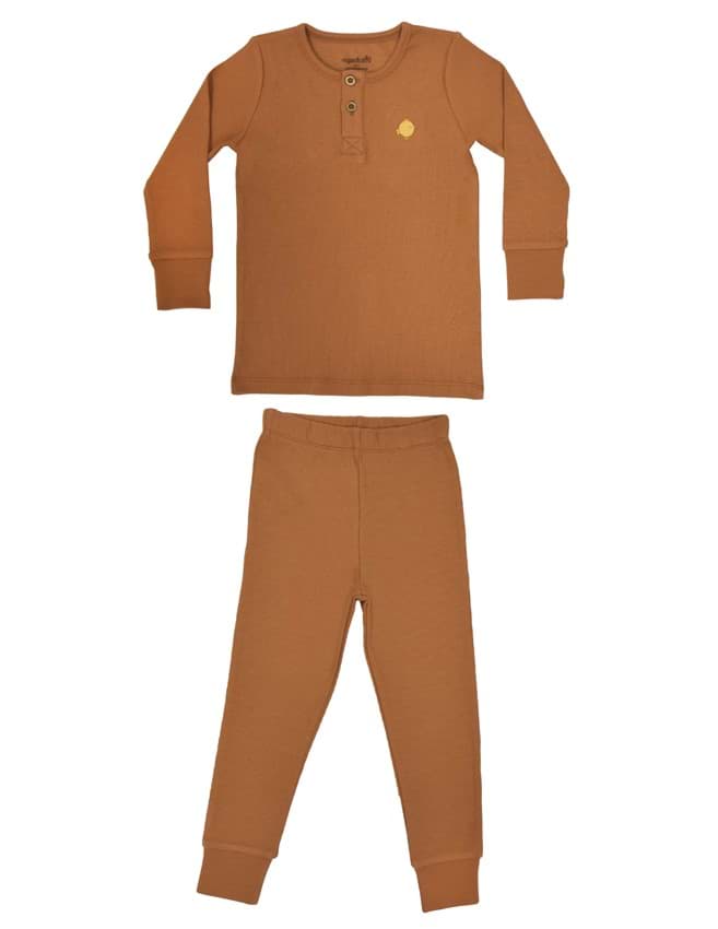 Cosy Erkek Çocuk Kahverengi Kaşkorse Pijama Takımı resmi